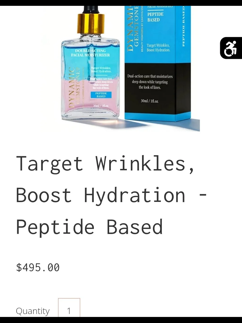 Dynamic Gemstone Double‑Acting Peptide Facial Moisturizer — BRAND NEW & SEALED